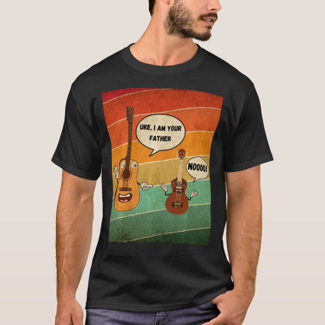 Uke I är din Far Funny Ukulele Guitar Music Ba T Shirt (Framsida)