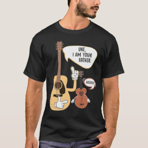Uke I är din Far Music Ukulele Guitar Player T Shirt