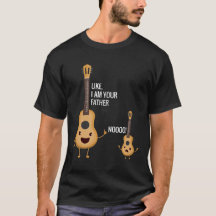 Uke I är din Far T Shirt Ukulele Funny Guitar