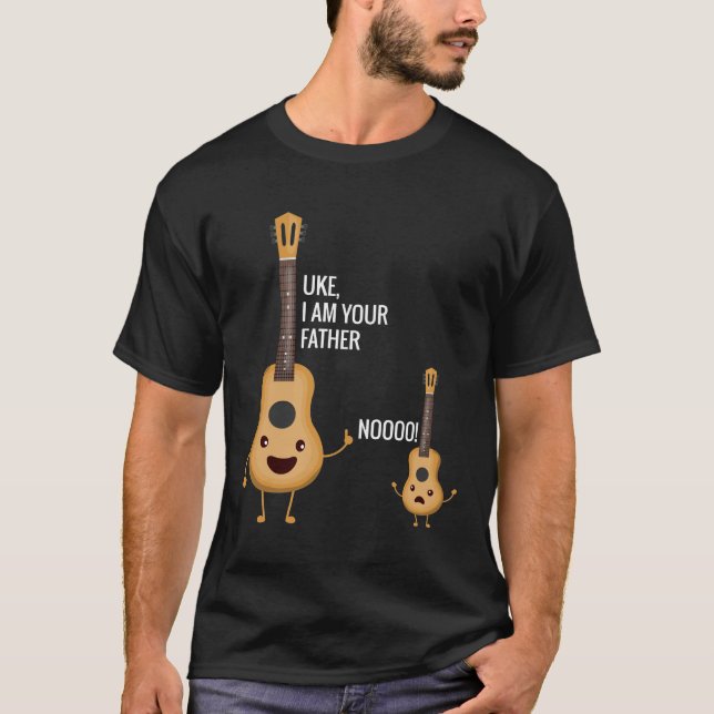 Uke I är din Far T Shirt Ukulele Funny Guitar (Framsida)