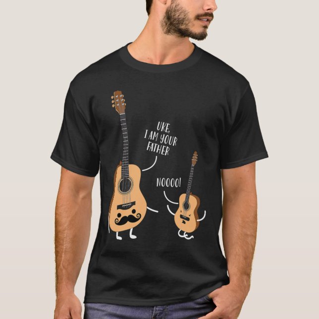 Uke I är din Far T Shirt Ukulele Guitar (Framsida)