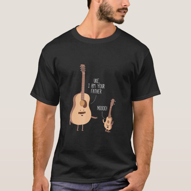 Uke I är din Far T Shirt Ukulele Guitar Music (Framsida)
