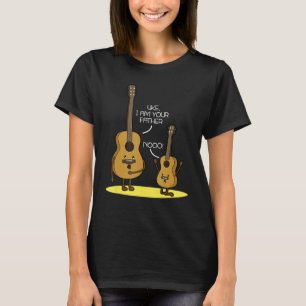 Uke I är din Far Ukulele Guitar Music T Shirt