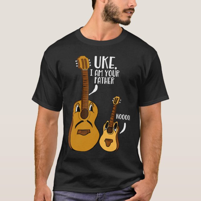 Uke I är din Far Ukulele Noo Guitar Musician P T Shirt (Framsida)