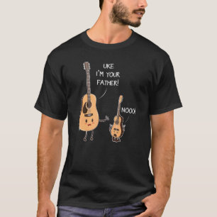 Uke I är Far Ukulele Guitar Music Pappor T Shirt