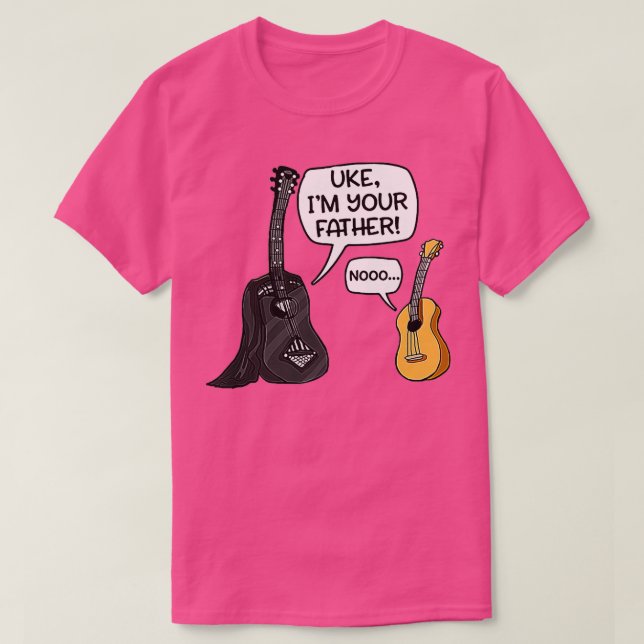 Uke Im Din Far Funny Guitar T Shirt (Design framsida)