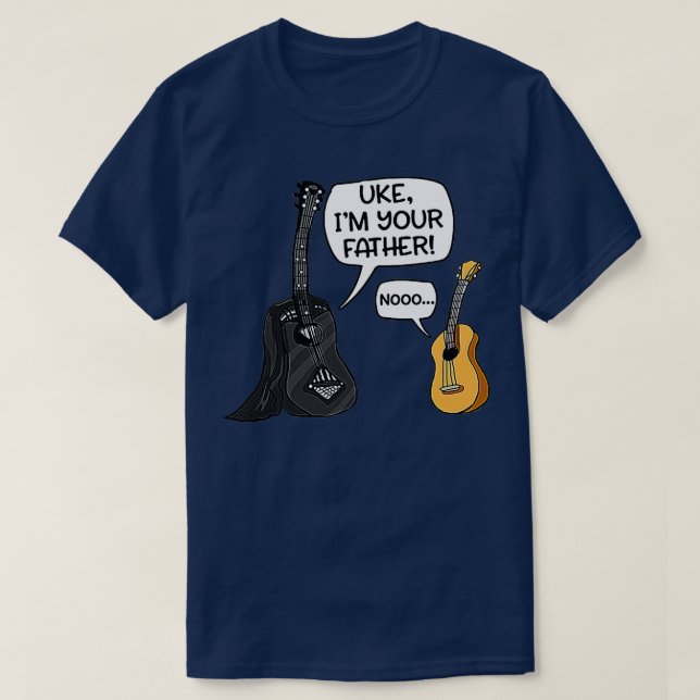 Uke Im Din Far Funny Guitar T Shirt (Design framsida)