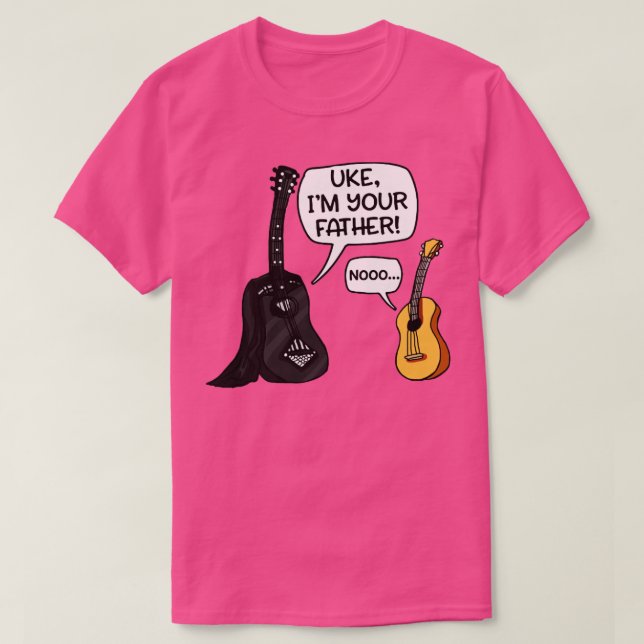 Uke Im Din Far Funny Guitar T Shirt (Design framsida)