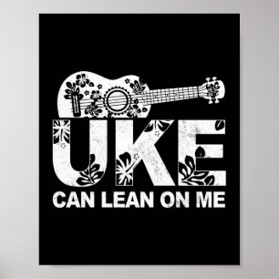Uke kan lära mig Ukulele Player Hawaiian Poster