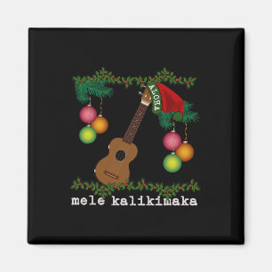 Uke Mele Kalikimaka Ukulele jul Sång Aloha Magnet