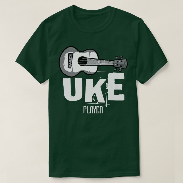 Uke Player Music Älskare3094 T Shirt (Design framsida)