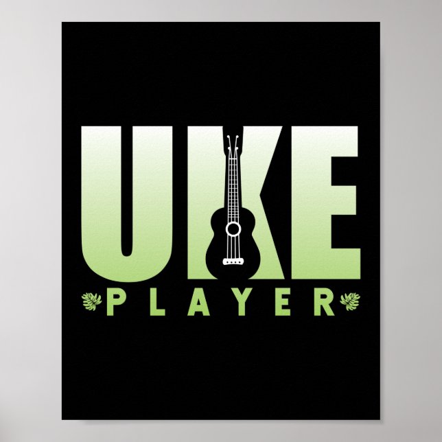 Uke Player Ukulele Player Hawaiian Musician Poster (Framsidan)