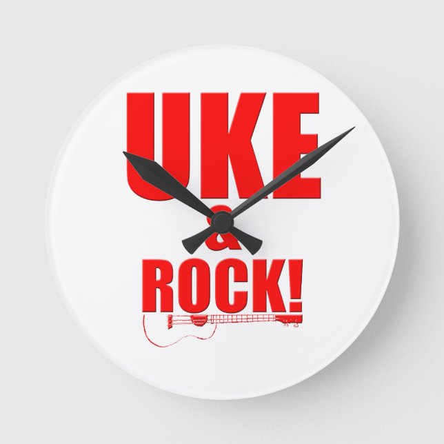 Uke & Rock Rund Klocka (Framsida)