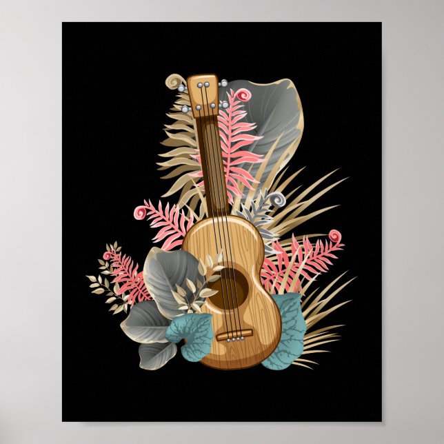 Uke Ukulele Guitar - Musician Guitarist Ukulele Poster (Framsidan)