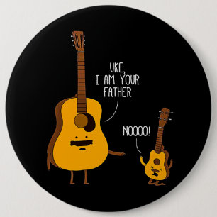 Uke Ukulele... Jag är din Far-Pappa-gåva Knapp