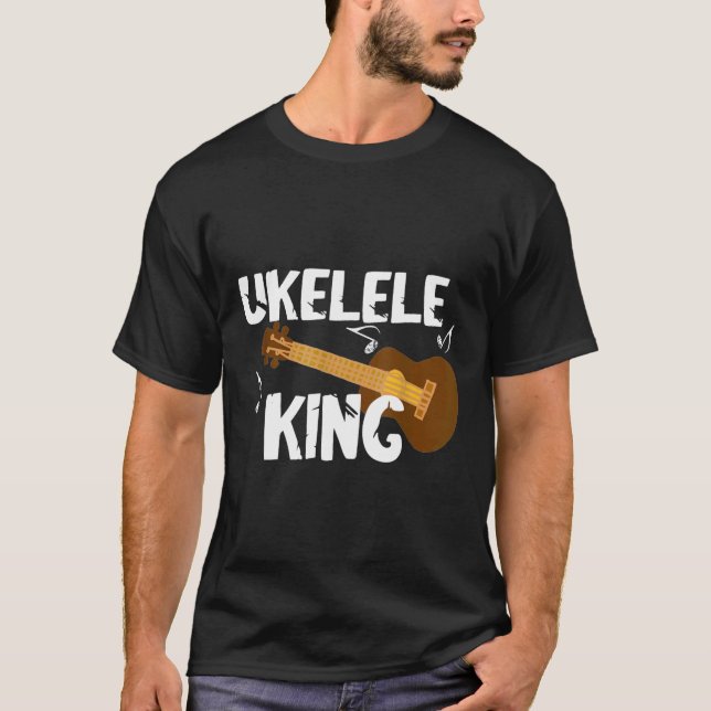 Ukelele Kung Guitarist Guitar Uke Instrument Hawai T Shirt (Framsida)