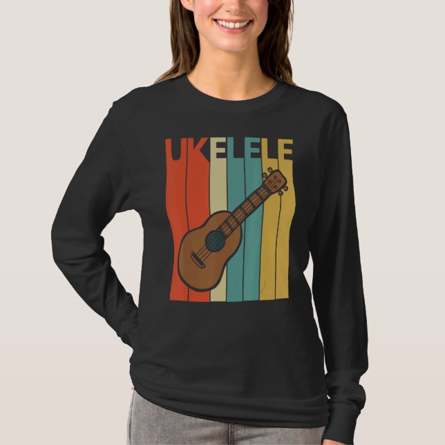 Ukelele Music Instrument T Shirt (Framsida)