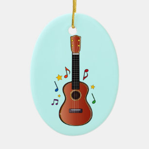 Ukelele på Blue! Julgransprydnad Keramik