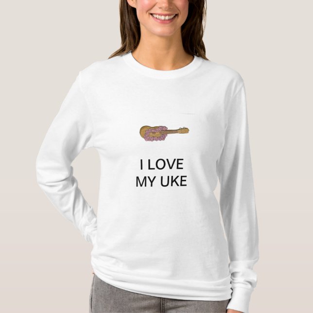Ukelele skjorta tee shirt (Framsida)