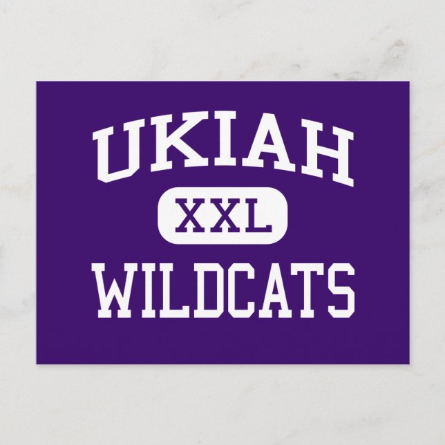 Ukiah - Wildcat - High School - Ukiah California Vykort (Framsida)