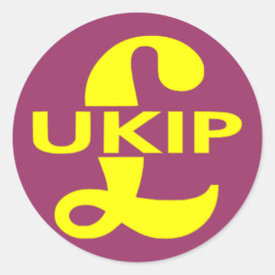 UKIP-logotyp Runt Klistermärke
