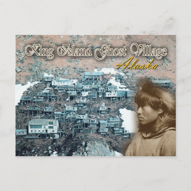 Ukivok Stilt Village, Kung, Alaska Vykort (Framsida)