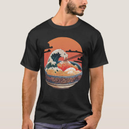 Ukiyo-e art stil skål av nomme t shirt