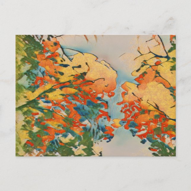 Ukiyo-e Autumn Vykort (Framsida)