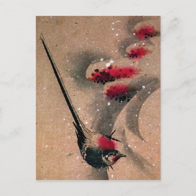 Ukiyo-e Fågel Vykort (Framsida)