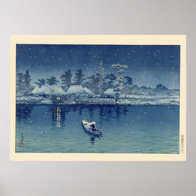 Ukiyo e Fisherman Poster (Framsidan)