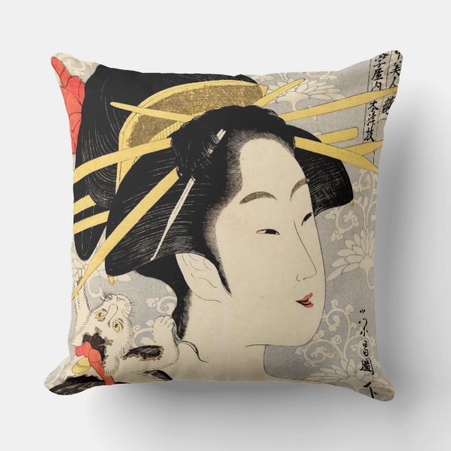 Ukiyo-e Geisha Kudde (Framsida)
