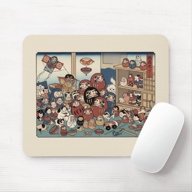 Ukiyo-e Inspirerad – Dramatiska JAPAN Musmatta (Med mus)