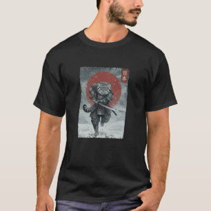 Ukiyo-e Japansk Vintage Warrior Samurai Manul Pal T Shirt