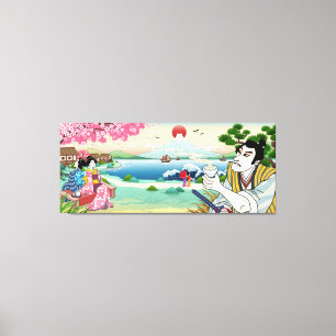 Ukiyo-e Japanska Stil Art Kanvastryck