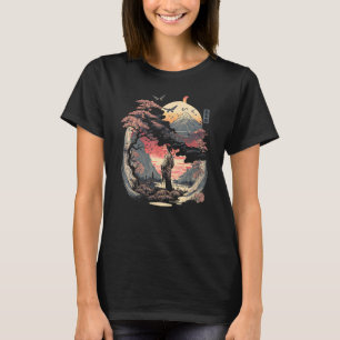 Ukiyo e Kanagawa Vintage Japansk Tattoo Graphic T Shirt