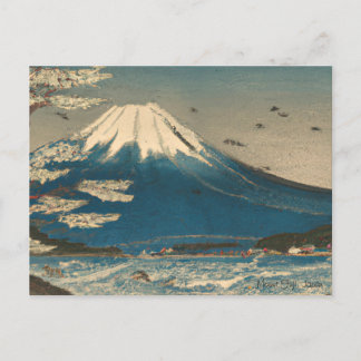 Ukiyo-e Mount Fuji Japan Postcard Vykort
