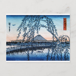 Ukiyo-e Mt. Fuji Japan Vykort