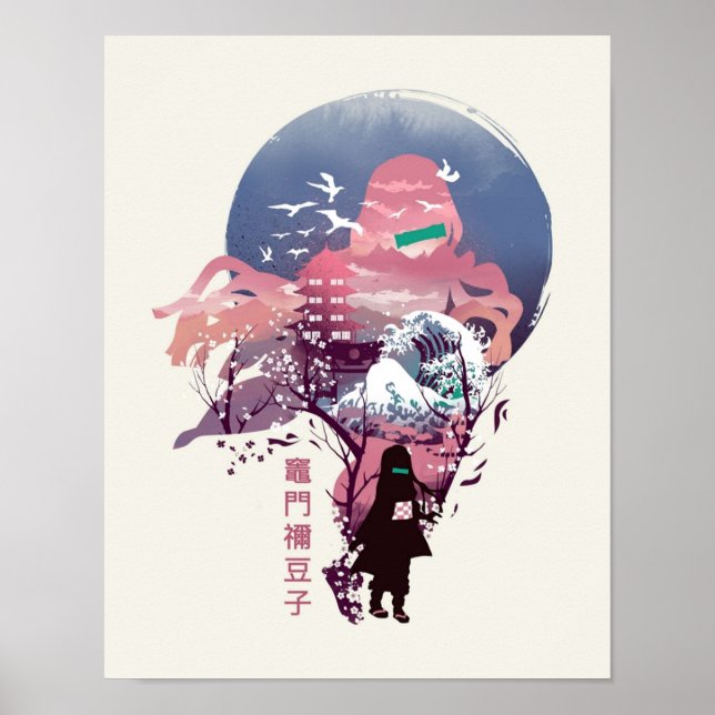 Ukiyo e Nezuko Poster (Framsidan)