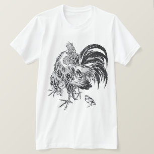 Ukiyo-e Niwatori japansk tupp vid Toyohiro Tee Shirt