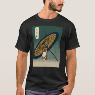 Ukiyo-e Rainy Cat T Shirt