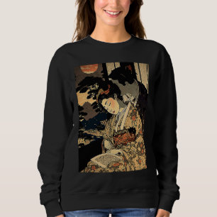 Ukiyo E Retro Japansk Kärlek Under Krigstid Mörk R T Shirt