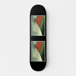 Ukiyo-e South Vind Clear Himlar eller Red Fuji Mini Skateboard Bräda 18,7 Cm