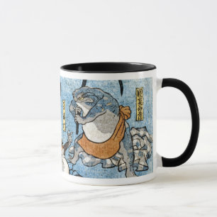 Ukiyo-e tryck - grodor som japanska Kabuki Mugg