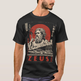 Ukiyo-e Zeus Thunder | Grekisk mytologi Art T Shirt