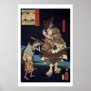 ukiyoe - 和 漢 百 物 語 nr.01 - 主 馬 anbudssökande anbud poster
