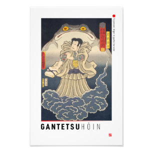 ukiyoe - Gantetsu hōin - japansk magician - Fototryck