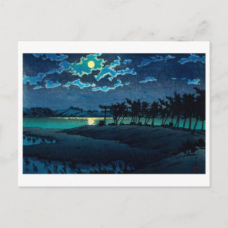 ukiyoe [hasui] A07 Hiroura vid Lake Hinuma i Mito Vykort