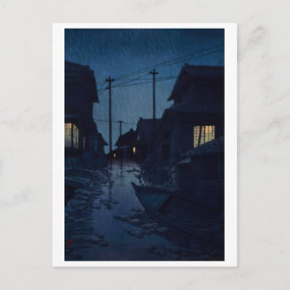 ukiyoe [hasui] A21 Nattregn vid Kawarago Vykort