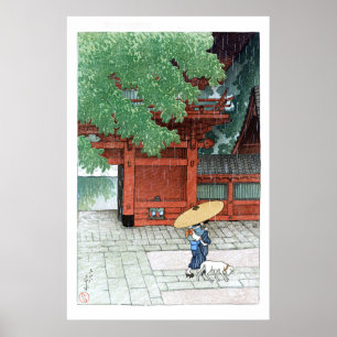 ukiyoe - hasui - C06 - Sanno Shrine i Tidigt Sum . Poster