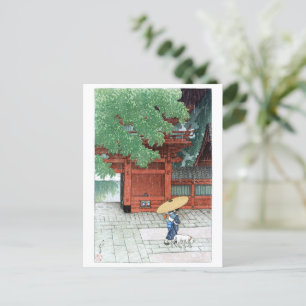 ukiyoe - hasui - C06 - Sanno Shrine i Tidigt Sum . Vykort